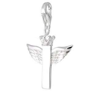 MELINA Charm Anhänger Kreuz Flügel Krone glänzend Silber 925 1901900 - Picture 1 of 1