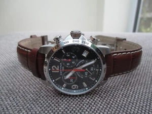 Certina Sport DS Podium 41mm Mens Watch Brown Leather Strap Black Dial - Picture 1 of 10