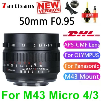 7artisans 50mm F0.95 APS-C Large Aperture Lens For M43 Olympus Panasonic Camera - Image 1 of 4