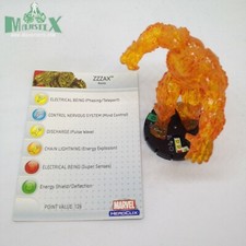 Heroclix Mutations and Monsters set Zzzax #025 Uncommon figure w/card!
