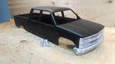 3D Printed RC CAR 90s CHEVY Truck 4 Door Crew Cab & Bed 1/10 Body Fits CEN F250 - Image 1 of 4