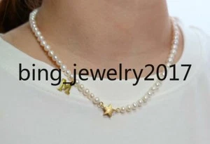 8-9mm 16'' Simplicity M pendant real natural south sea white pearl necklace 14k - Picture 1 of 5