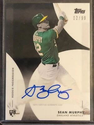 2020 Topps Progression #34A-A Sean Murphy Oakland Athletics AUTO AUTOGRAPH 02/99 - Image 1 of 2