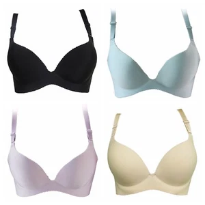 Women Wireless Push Up Bra Seamless Deep V Soft Padded Everydays Bra sujetador - Picture 1 of 42