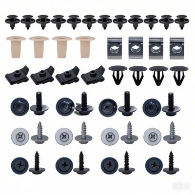 50 Pcs Suitable For AVENSIS Automotive Engine Guard Screws And Most Cars Foto 1 de 4