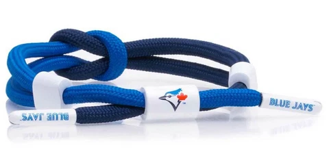 Rastaclat Baseball Blue Jays Outfield Knotted Bracelet - Blue & Navy Cover