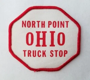 Vintage 1980s TRUCK STOP Patch NORTH POINT OHIO Travel Trucker USA - Picture 1 of 4