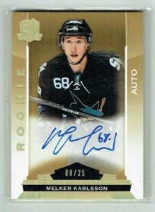 14-15 UD Upper Deck The Cup  Melker Karlsson  /25  Gold Spectrum  Rookie  Auto