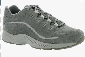 Easy Spirit/Romy Walking Shoe/Gray Suede Lace-Up Sneakers - 6.5M - Picture 1 of 7