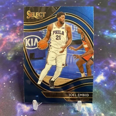 2020-21 Panini Select Joel Embiid Courtside No. 216 Philadelphia 76ers Blue Base - Image 1 of 2