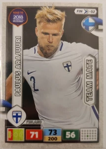 Panini Road to 2018 World Cup Russia. Adrenalyn XL #FIN02 Paulus Arajuuri - Zdjęcie 1 z 1