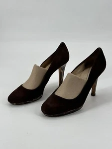 Kate Spade Brown Suede Platform Leopard Print Heels Women’s Size 8B - Picture 1 of 7
