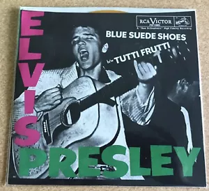 ELVIS PRESLEY Blue Suede Shoes/Tuitti Fruiti GOLD vinyl 45 With Picture Sleeve - Picture 1 of 1
