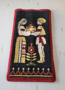 Vintage Figural Moldova European Wall Art Tapestry Woven Weaving Rug Red Black - Picture 1 of 7