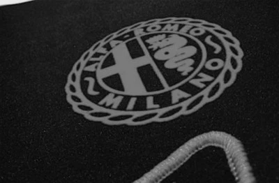 Black Velours Trunk Carpet Set for Alfa Romeo Sprint GT GTJ GTV (Bertone) gray - Image 1 of 4