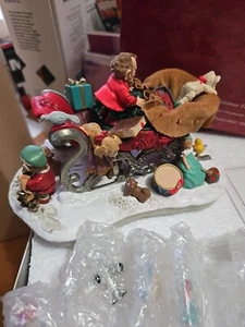 Hallmark 1998 Christmas Eve Preparations Ornaments with display Studio Edition - Picture 1 of 14