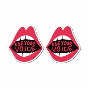 2X Use Your Voice Sticker Decal Feminist Woman Girl Power Equal Rights - Bild 1 von 5
