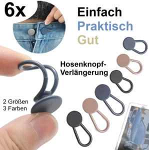 Damen Herren Hosen Knopfverlängerung elastischer Knopf unsichtbar, Shorts Taille - Bild 1 von 4