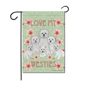 Bandera de jardín West Highland Terrier Westie doble cara 12" x 17" - Imagen 1 de 1