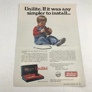 Vtg 1977 Mallory Ignition Advertising Print Art Ad  - Picture 1 of 3