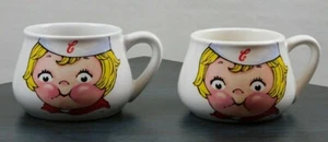 Pair of 1998, Houston Harvest Gift, Campbell Soup Kid, mug/cup/bowl - Picture 1 of 9