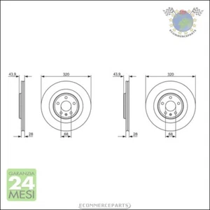 Kit 2x dischi freno Bosch Anteriore per RENAULT TALISMAN SCENIC MEGANE LAGUNA E - Foto 1 di 5