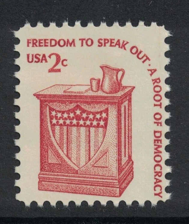 Scott 1582, Shiny Gum- 2c Speaker's Stand, Democracy- Americana Series- MNH mint - Image 1 of 1