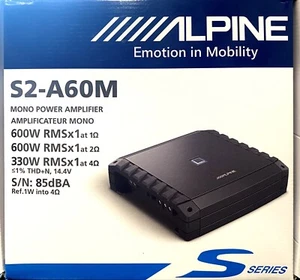 Alpine S2-A60M S-Serie - 600 Watt Mono-Subverstärker - Bild 1 von 1