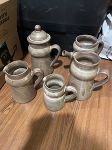 French Pottery Pitcher Set Coterie Des Adrets - Picture 1 of 12