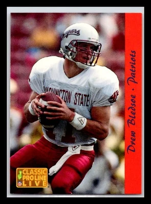 Drew Bledsoe Rookie - 1993 Pro Line Live #174 - New England Patriots - Image 1 of 2