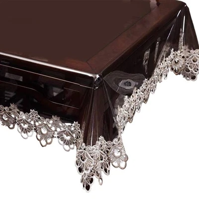 Clear Tablecloth Everyday Dining Easy To Clean Environmental Friendly Material - Image 1 of 4