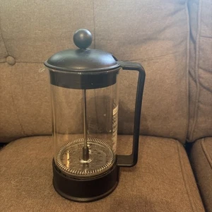 Bodum French Press Coffee Maker Black 7" Glass and Plastic Cafe Java Break Time - Picture 1 of 7