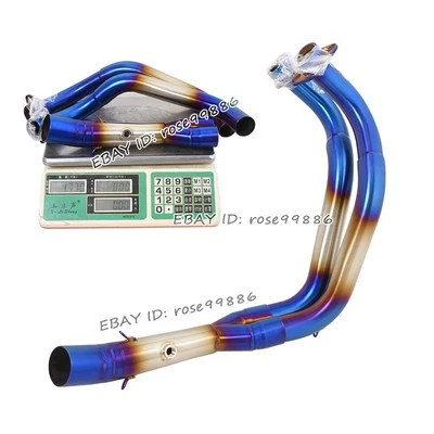 Para Yamaha YZF R7 MT07 FZ07 Tracer 7 2021-2024 Sistema de escape Cabezal Enlace Tubo Foto 1 de 4