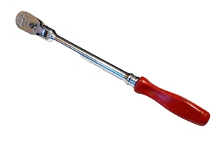 Snap On Tools USA FHLFD80A 3/8” Drive 13” Long RED Hard Handle Flex Head Ratchet - Picture 1 of 8
