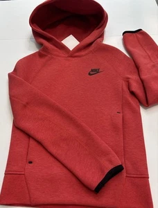 Nike Tech Kids Sportswear Pullover Lt. Red Size XS Brand New‼️ - Picture 1 of 7