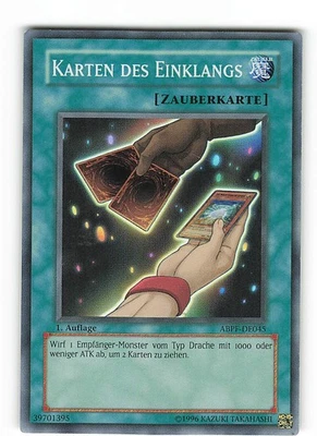 Yugioh KARTEN DES EINKLANGS , abpf-de045 Super Rare deutsch Good 1. Auflage - Bild 1 von 2
