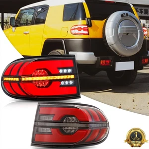 Full Clear LED Tail Lights For Toyota FJ Cruiser 2006-2020 Sequential Rear Lamps - Picture 1 of 11
