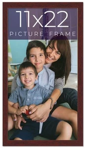 11x22 Frame Brown Solid Wood Picture Frame Width 0.75 Inches | Interior Frame De - Picture 1 of 10