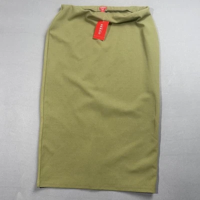 Guess Verde Oliva Falda Lápiz Ajustada Carrera Informal Mujer Grande Nueva Foto 1 de 3