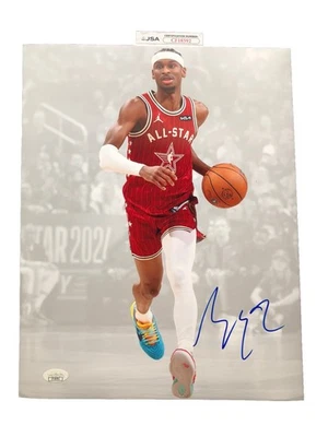 Shai Gilgeous-Alexander Signed Autographed 11x14 Photo OKC Thunder JSA COA - Image 1 of 3