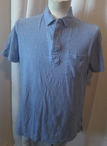 Camisa Para Hombre S/S Botón Parcial Frontal Relwen Polo - L - Azul - Imagen 1 de 9