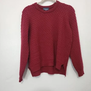 ModCloth Cranberry Bobble Popcorn Knit Sweater Medium Cozy Pullover Acrylic  - Picture 1 of 7