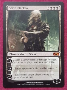 Magic The Gathering 2012 CORE SET M12 SORIN MARKOV black card MTG - Picture 1 of 2