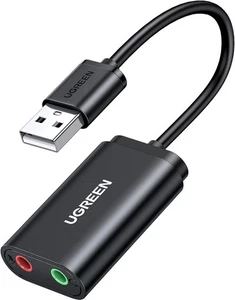 UGREEN USB Sound Card, USB to 3.5mm Headphone Jack Adapter DAC External Sound to - Picture 1 of 3