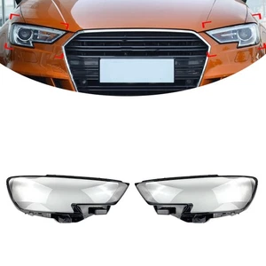1 Pair Auto Shell Clear Lampshade Headlight Lens Cover Fit For Audi A3 2017-2020 - Picture 1 of 5