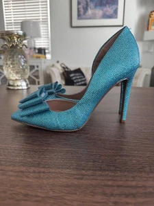 NUEVO Tacones Betsey Johnson Brillo Prince Azul - Talla 9 - Imagen 1 de 4