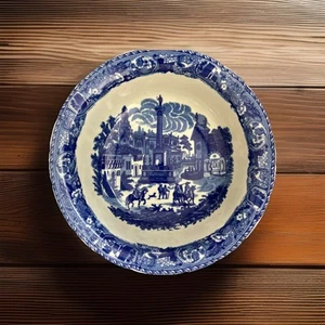 Victoria Ware Ironstone "Flow Blue" Serving bowl Large 15x5'' Heavy Blue White - Picture 1 of 8