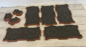 5 Mega Blok Black & Red Base Plate Construx Terrain And Pieces - Picture 1 of 7