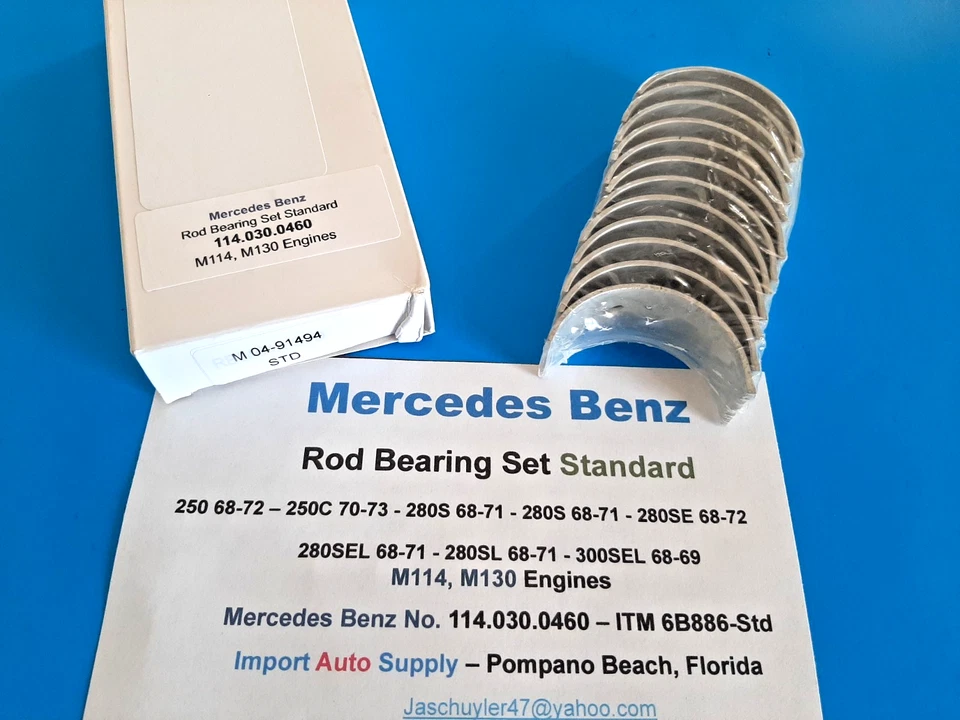 Mercedes Benz 280S, 280SE, 280SL, 300SEL 68-73 Rod Bearing Set M114, M130-Engine - Image 1 of 3