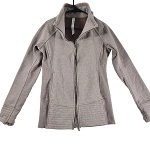 Lululemon Scuba Hoodie II Größe 8 braun meliert durchgehender Reißverschluss Sweatshirtjacke - Bild 1 von 9